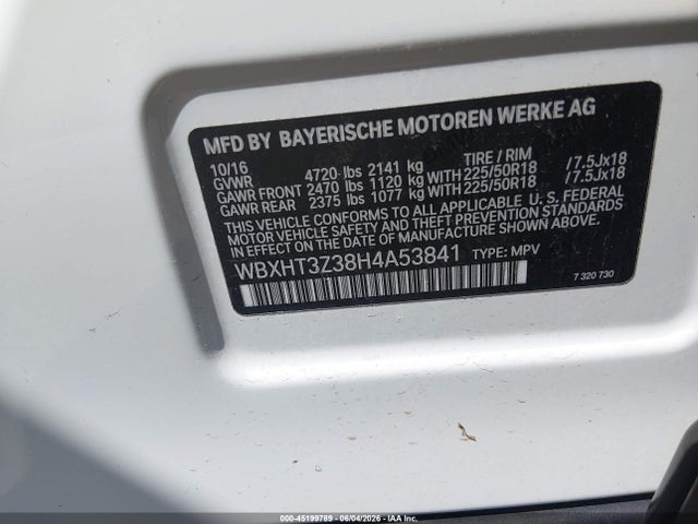 2017 Bmw X1 Xdrive28i მანქანა იყიდება აუქციონზე, vin: WBXHT3Z38H4A53841, აუქციონის ნომერი: 45199789