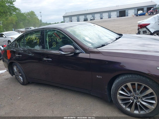 Продажа на аукционе авто 2018 Infiniti Q50 3.0t Luxe, vin: JN1EV7ARXJM437482, номер лота: 45199791