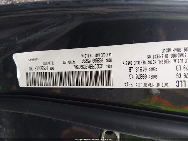 Aukcja sprzedaży 2014 Dodge Dart Sxt, vin: 1C3CDFBB4ED909902, numer aukcji: 45199999