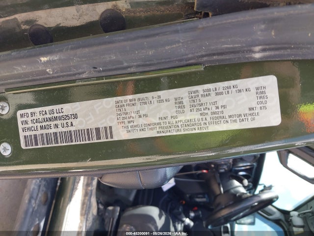 1C4GJXAN6MW525730 Jeep Wrangler Sport S 4x4