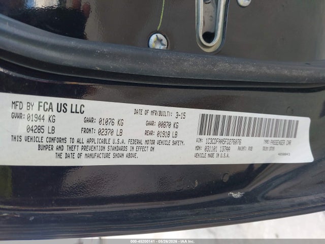 Dodge DART SE 2015 1C3CDFAA5FD276076 Image 9
