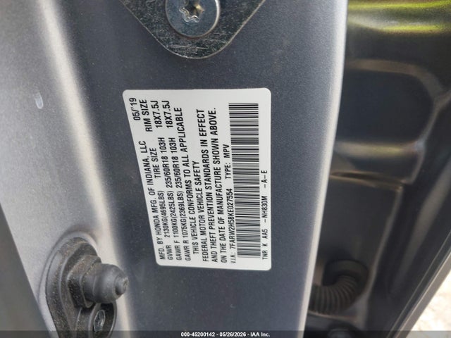 Honda CR-V EX 2019 7FARW2H58KE027554 Image 9