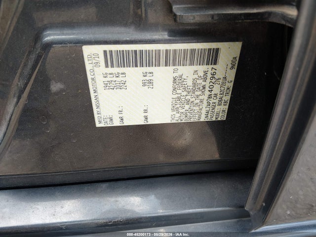 45200173 :رقم المزاد ، 1N4AL2AP7BN402967 vin ، 2011 Nissan Altima 2.5 S مزاد بيع
