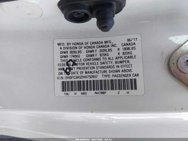 Honda CIVIC SI 2017 2HGFC3A52HH750957 Image 9