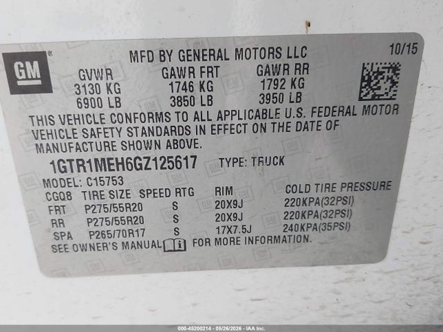GMC Sierra 1500 Sle 2016 1GTR1MEH6GZ125617 Image 9