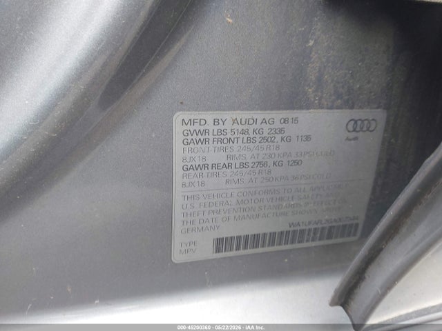 Продажа на аукционе авто 2016 Audi Allroad 2.0t Premium, vin: WA1UFAFL2GA007344, номер лота: 45200360