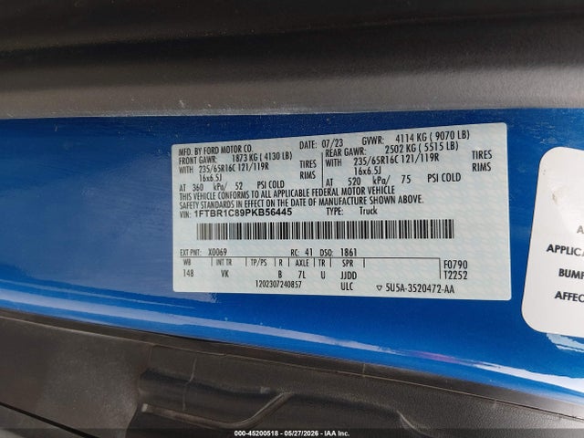 Ford Transit-250 2023 1FTBR1C89PKB56445 Image 9