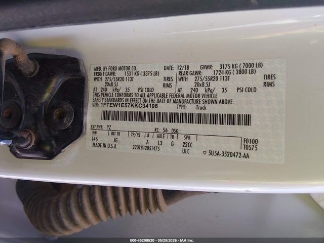 1FTEW1E57KKC34108 Ford F-150 Xl