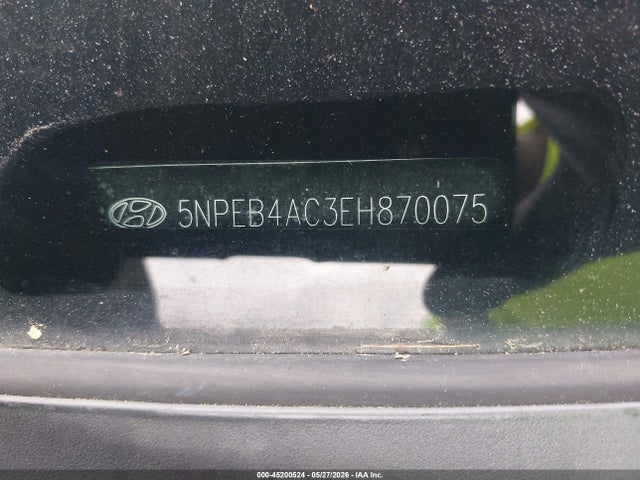 2014 Hyundai Sonata Gls მანქანა იყიდება აუქციონზე, vin: 5NPEB4AC3EH870075, აუქციონის ნომერი: 45200524