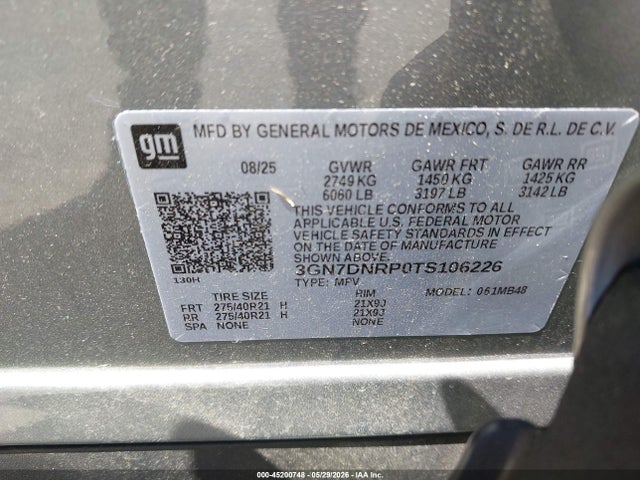 2026 Chevrolet Equinox Ev Lt 2, Fwd მანქანა იყიდება აუქციონზე, vin: 3GN7DNRP0TS106226, აუქციონის ნომერი: 45200748