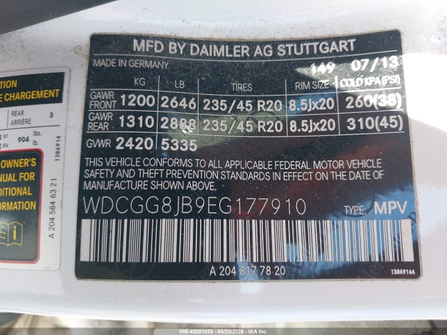Продажа на аукционе авто 2014 Mercedes-benz Glk 350 4matic, vin: WDCGG8JB9EG177910, номер лота: 45201025
