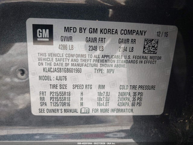 Buick Encore 2016 KL4CJASB1GB601960 Image 9