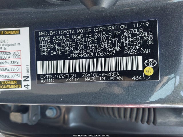 Toyota C-HR LE 2020 JTNKHMBX3L1067687 Image 9