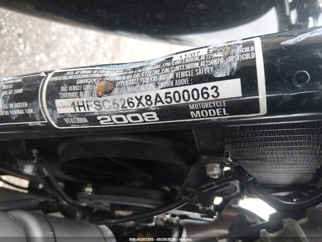 2008 Honda Vtx1300 R მანქანა იყიდება აუქციონზე, vin: 1HFSC526X8A500063, აუქციონის ნომერი: 45201205