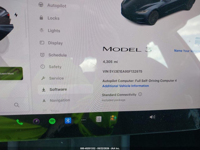 Aukcja sprzedaży 2025 Tesla Model 3 Long Range Rear-wheel Drive/standard Rear-wheel Drive, vin: 5YJ3E1EA9SF132975, numer aukcji: 45201332