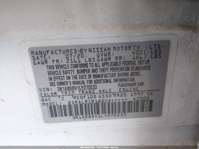 Nissan Sentra Sr Xtronic Cvt 2020 3N1AB8DV1LY270533 Image 9