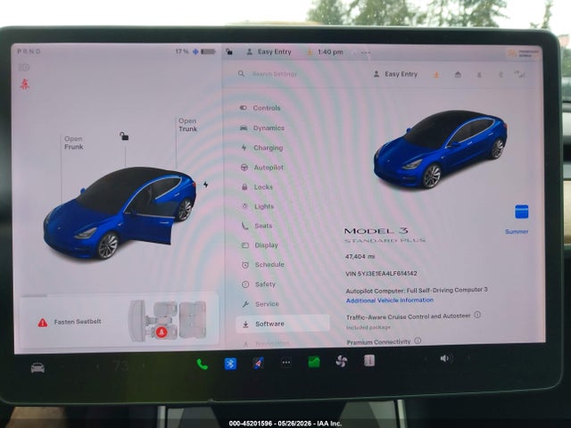 Aukcja sprzedaży 2020 Tesla Model 3 Standard Range Plus Rear-wheel Drive/standard Range Rear-wheel Drive, vin: 5YJ3E1EA4LF614142, numer aukcji: 45201596