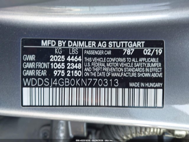 Mercedes-Benz CLA 250 4MATIC 2019 WDDSJ4GB0KN770313 Image 9