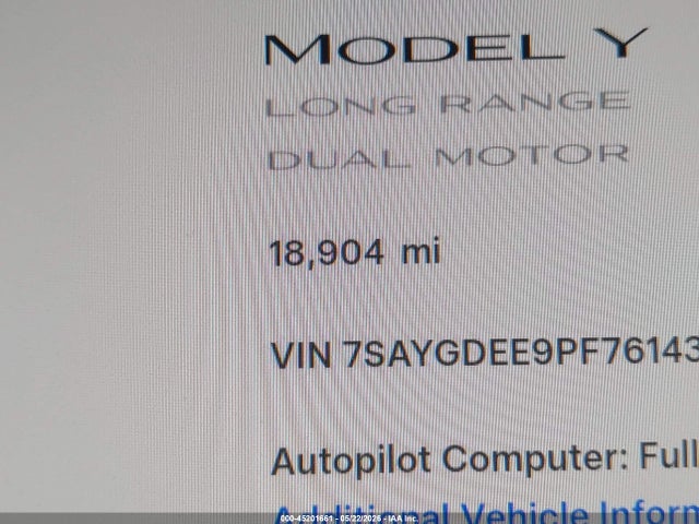 Aukcja sprzedaży 2023 Tesla Model Y Awd/long Range Dual Motor All-wheel Drive, vin: 7SAYGDEE9PF761439, numer aukcji: 45201661