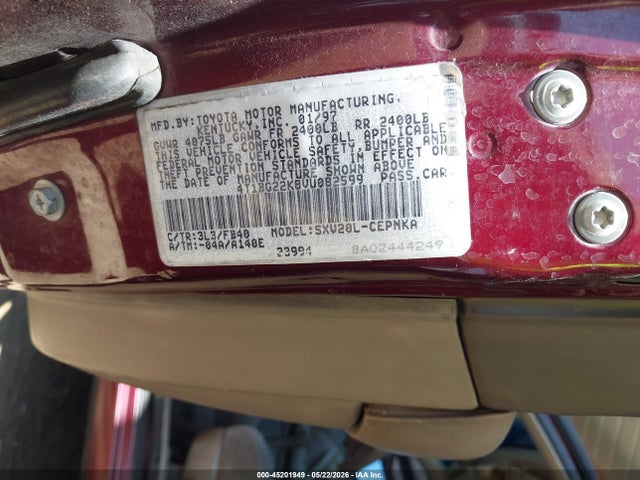 Aukcja sprzedaży 1997 Toyota Camry Le, vin: 4T1BG22K8VU082599, numer aukcji: 45201949