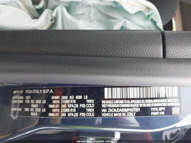 ZACNJDAB0MPN37281 Jeep Renegade Sport 4x4