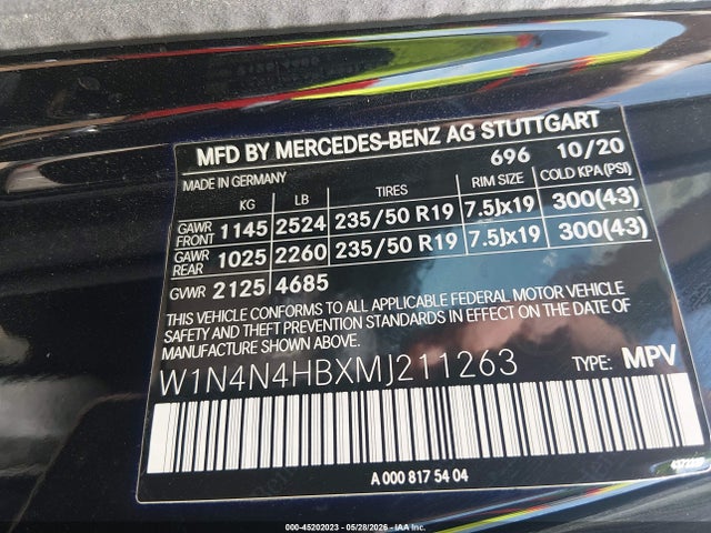 Продаж на аукціоні авто 2021 Mercedes-benz Gla 250 4matic, vin: W1N4N4HBXMJ211263, номер лоту: 45202023