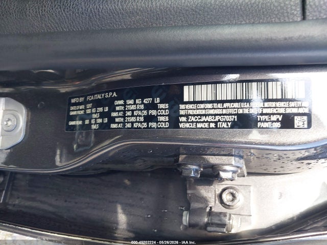 Aukcja sprzedaży 2018 Jeep Renegade Sport Fwd, vin: ZACCJAAB2JPG70371, numer aukcji: 45202224