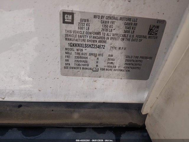 Продаж на аукціоні авто 2017 Gmc Acadia Denali, vin: 1GKKNXLS6HZ234672, номер лоту: 45202261