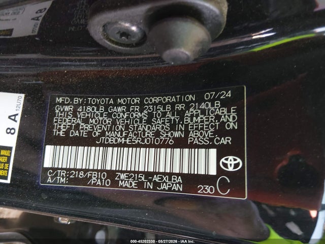 Toyota Corolla Hybrid Le 2024 JTDBDMHE5RJ010776 Image 9