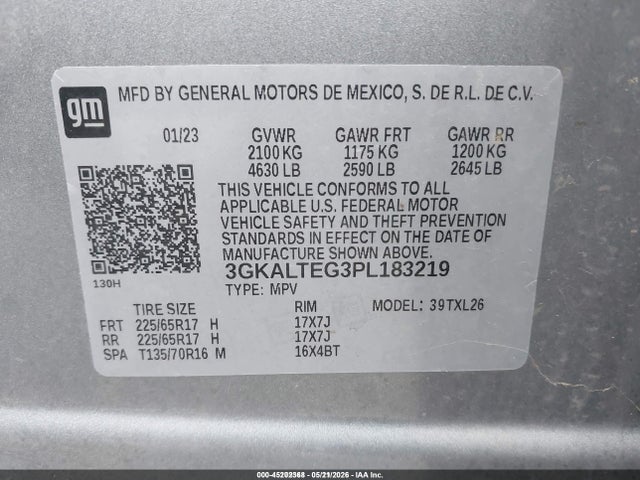 3GKALTEG3PL183219 GMC Terrain Awd Sle