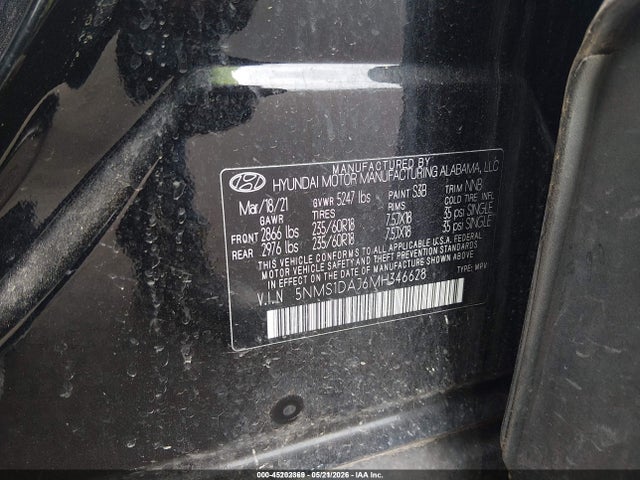 Hyundai Santa Fe Se 2021 5NMS1DAJ6MH346628 Image 9