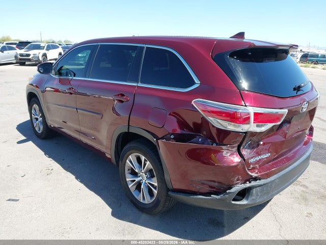 2014 Toyota Highlander Le Plus V6 მანქანა იყიდება აუქციონზე, vin: 5TDZKRFH4ES011526, აუქციონის ნომერი: 45202423