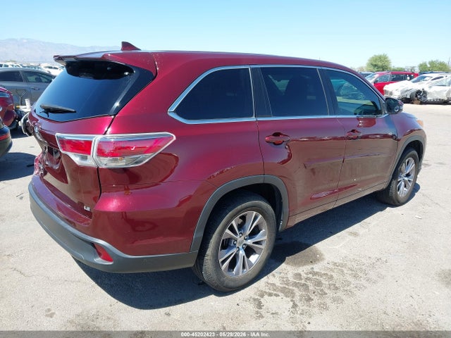 2014 Toyota Highlander Le Plus V6 მანქანა იყიდება აუქციონზე, vin: 5TDZKRFH4ES011526, აუქციონის ნომერი: 45202423