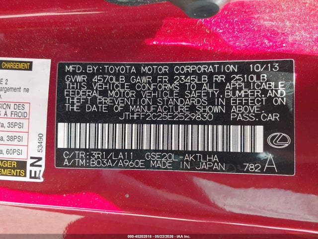 Продажа на аукционе авто 2014 Lexus Is 250c, vin: JTHFF2C25E2529830, номер лота: 45202518