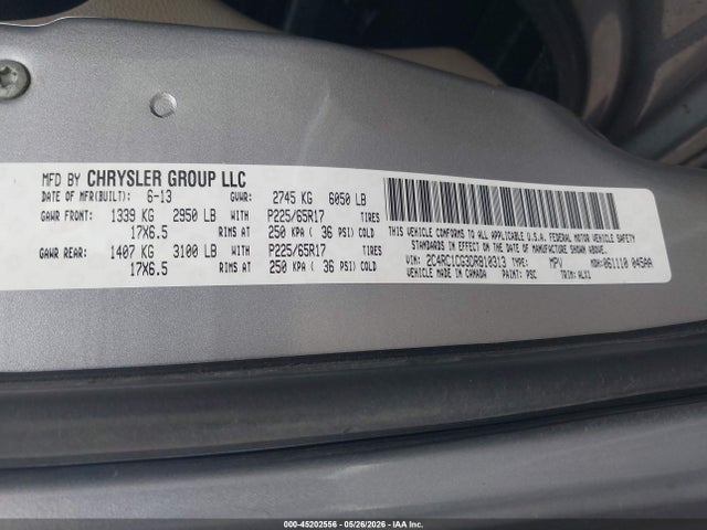 45202556 :رقم المزاد ، 2C4RC1CG3DR810313 vin ، 2013 Chrysler Town & Country Touring-l مزاد بيع