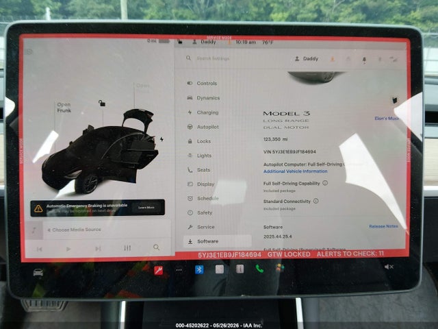 Продажа на аукционе авто 2018 Tesla Model 3 Long Range/performance, vin: 5YJ3E1EB9JF184694, номер лота: 45202622