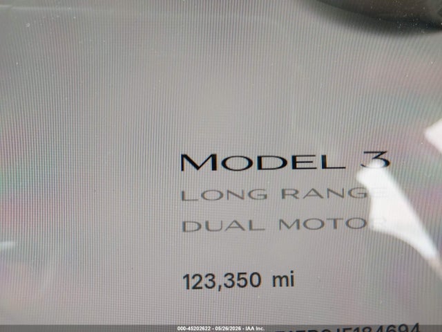 Продажа на аукционе авто 2018 Tesla Model 3 Long Range/performance, vin: 5YJ3E1EB9JF184694, номер лота: 45202622