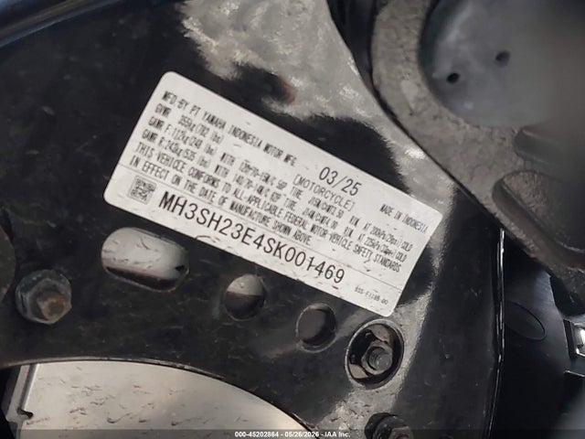 Aukcja sprzedaży 2025 Yamaha Czd300 A, vin: MH3SH23E4SK001469, numer aukcji: 45202864
