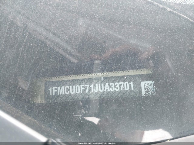 45202922 :رقم المزاد ، 1FMCU0F71JUA33701 vin ، 2018 Ford Escape S مزاد بيع