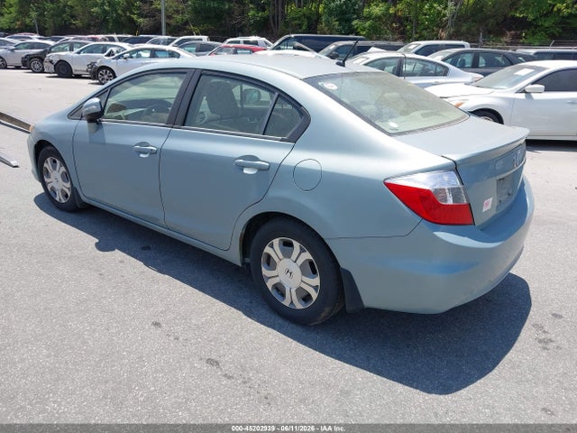 2012 Honda Civic Hybrid მანქანა იყიდება აუქციონზე, vin: JHMFB4F38CS010389, აუქციონის ნომერი: 45202939