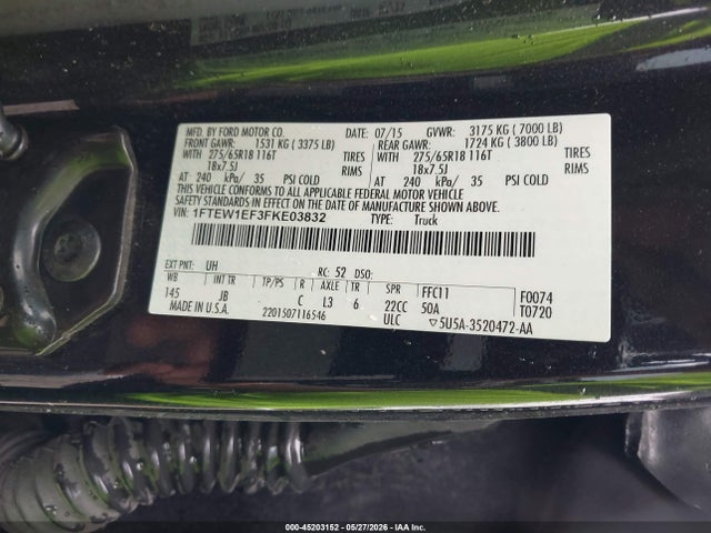 Ford F-150 Xlt 2015 1FTEW1EF3FKE03832 Image 9