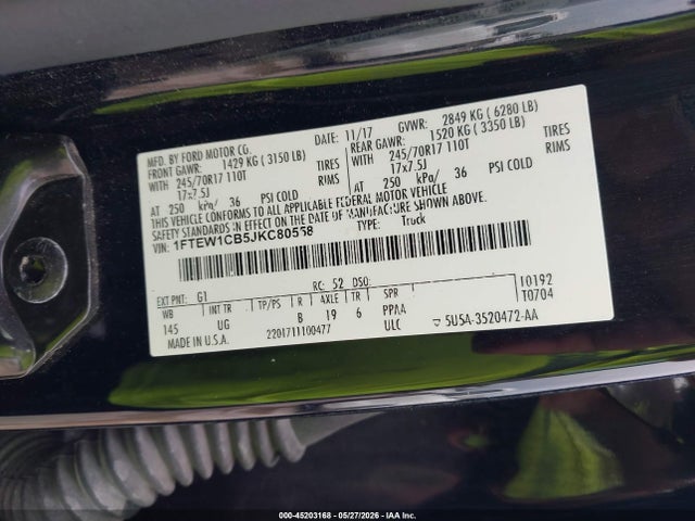 Ford F-150 Xlt 2018 1FTEW1CB5JKC80558 Image 9