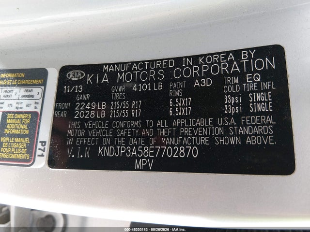 Aukcja sprzedaży 2014 Kia Soul +, vin: KNDJP3A58E7702870, numer aukcji: 45203183