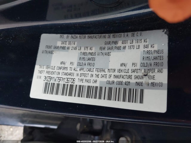 3MZBM1W76FM139706 Mazda Mazda3 I Grand Touring