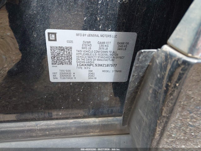 1GKKNPLS3MZ187577 GMC Acadia Fwd Denali