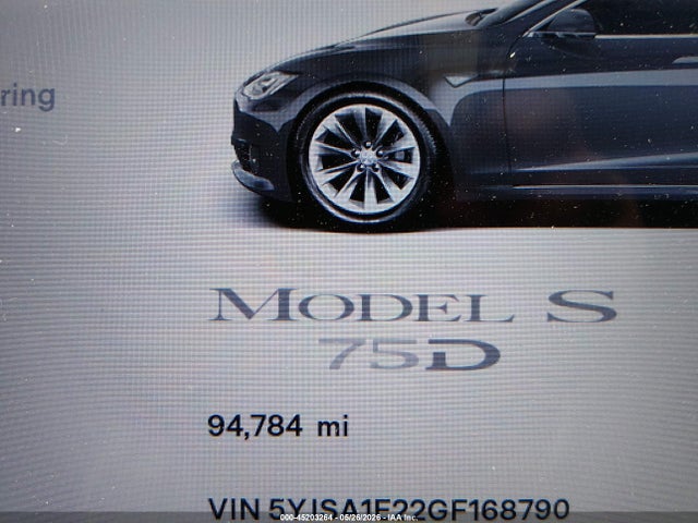 45203264 :رقم المزاد ، 5YJSA1E22GF168790 vin ، 2016 Tesla Model S 60d/70d/75d/85d/90d مزاد بيع