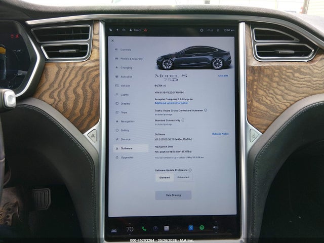 45203264 :رقم المزاد ، 5YJSA1E22GF168790 vin ، 2016 Tesla Model S 60d/70d/75d/85d/90d مزاد بيع