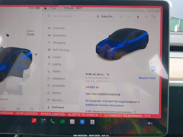 Auction sale of the 2023 Tesla Model Y Awd/long Range Dual Motor All-wheel Drive, vin: 7SAYGDEE6PA062038, lot number: 45203284