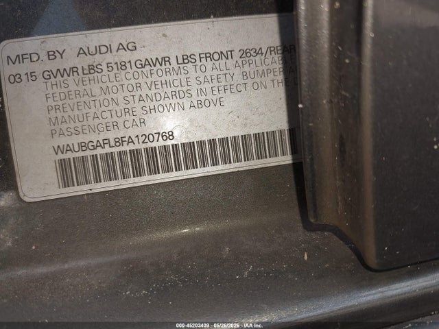 Продажа на аукционе авто 2015 Audi S4 3.0t Premium Plus, vin: WAUBGAFL8FA120768, номер лота: 45203409