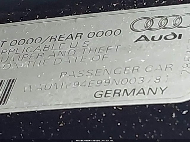 Продаж на аукціоні авто 2009 Audi A8 L 4.2, vin: WAUMV94E99N003781, номер лоту: 45203456